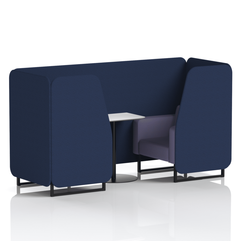 Brixworth Booth With Black Legs And White Table In Two Tone - Image 20