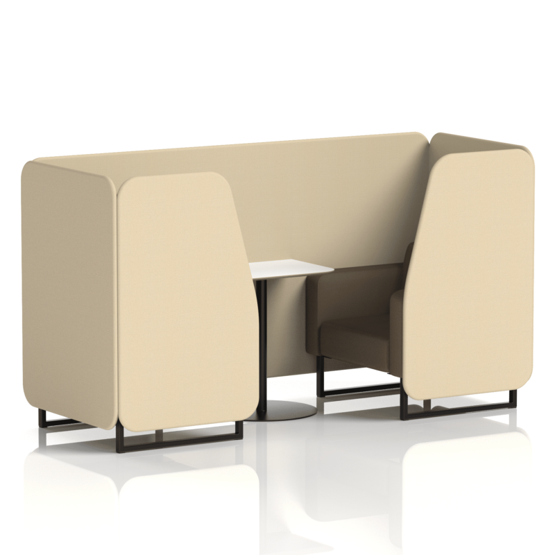 Brixworth Booth With Black Legs And White Table In Two Tone - Image 30