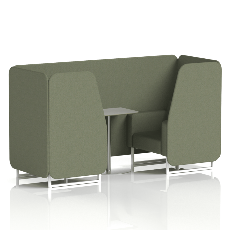 Brixworth Booth With White Legs And Grey Table In Single Tone - Image 14