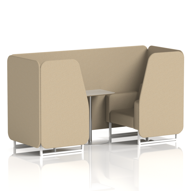 Brixworth Booth With White Legs And Grey Table In Single Tone - Image 17