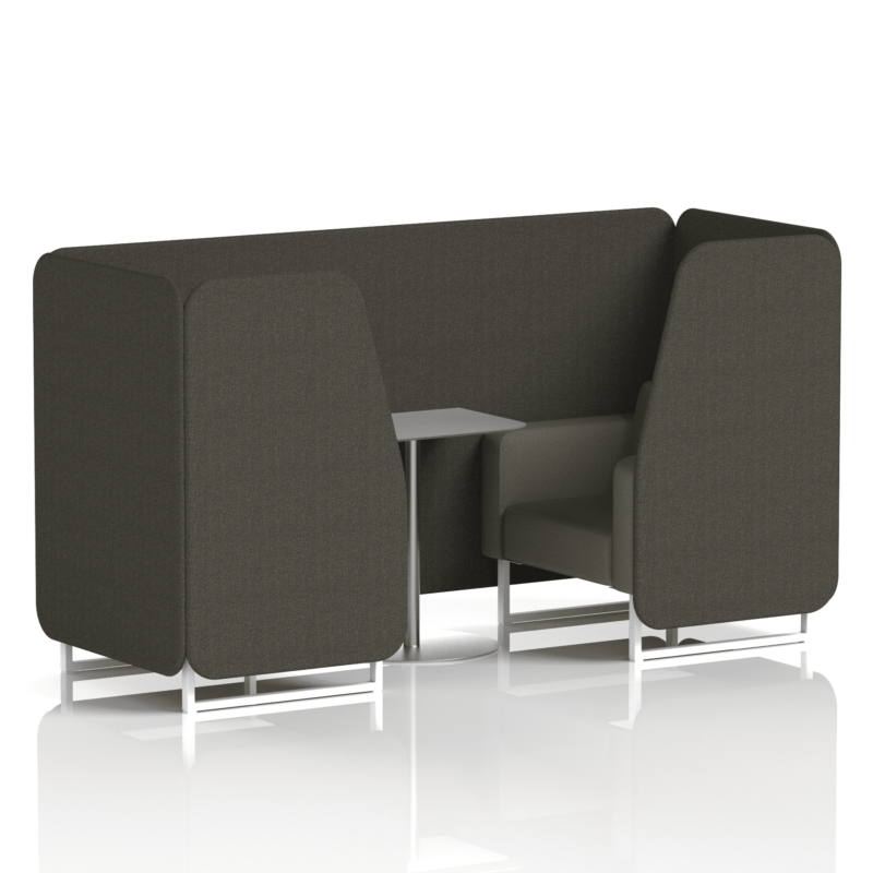 Brixworth Booth With White Legs And Grey Table In Two Tone - Image 16