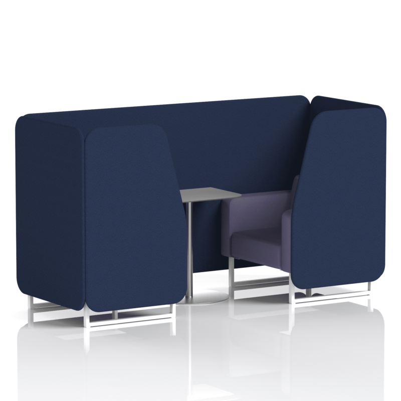 Brixworth Booth With White Legs And Grey Table In Two Tone - Image 20