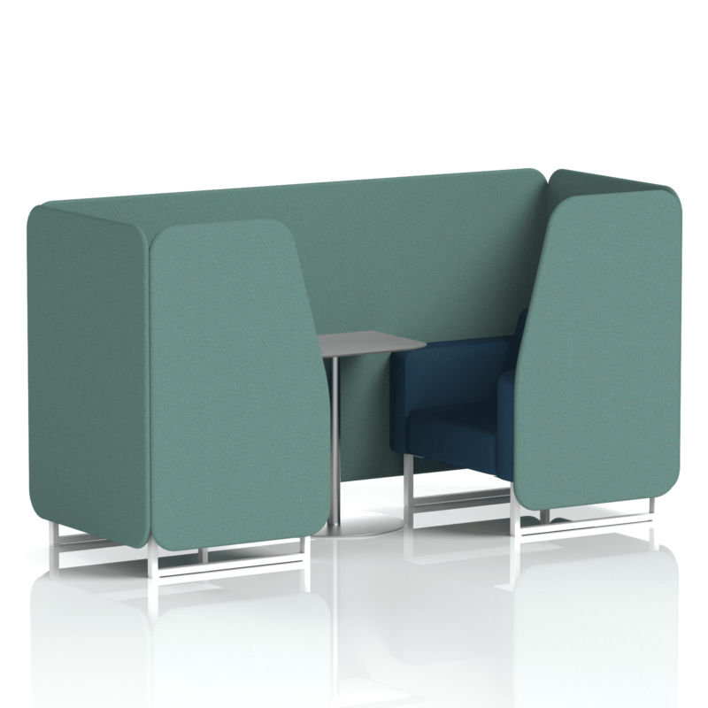 Brixworth Booth With White Legs And Grey Table In Two Tone - Image 25