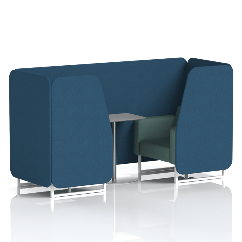 Brixworth Booth With White Legs And Grey Table In Two Tone - Image 29