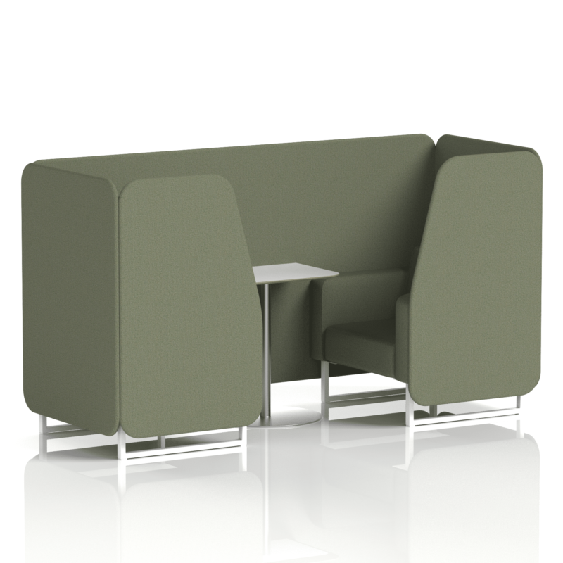Brixworth Booth With White Legs And White Table In Single Tone - Image 14