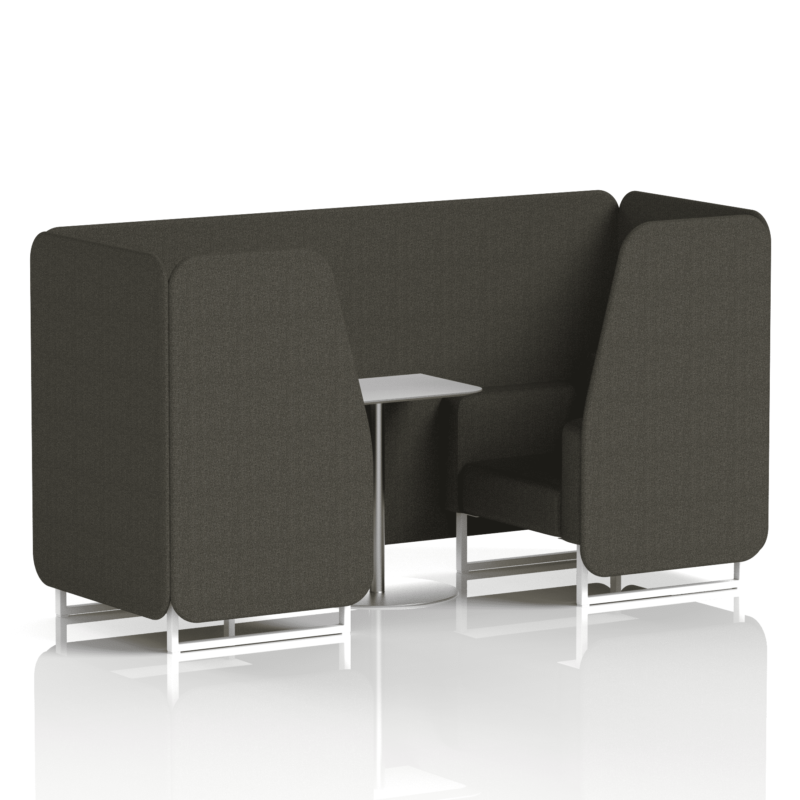 Brixworth Booth With White Legs And White Table In Single Tone - Image 16