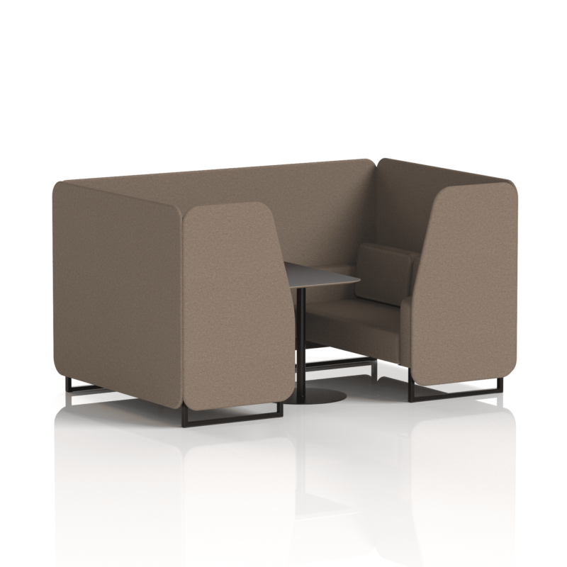 Brixworth Booth With Black Legs And Black Table In Single Tone - Image 42