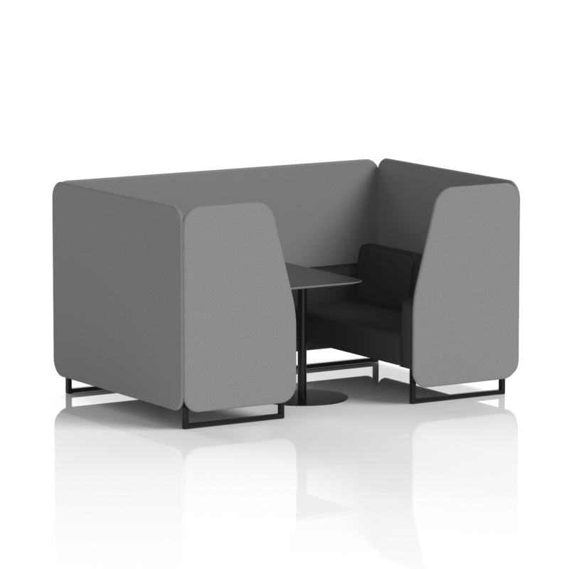 Brixworth Booth With Black Legs And Black Table In Two Tone - Image 53