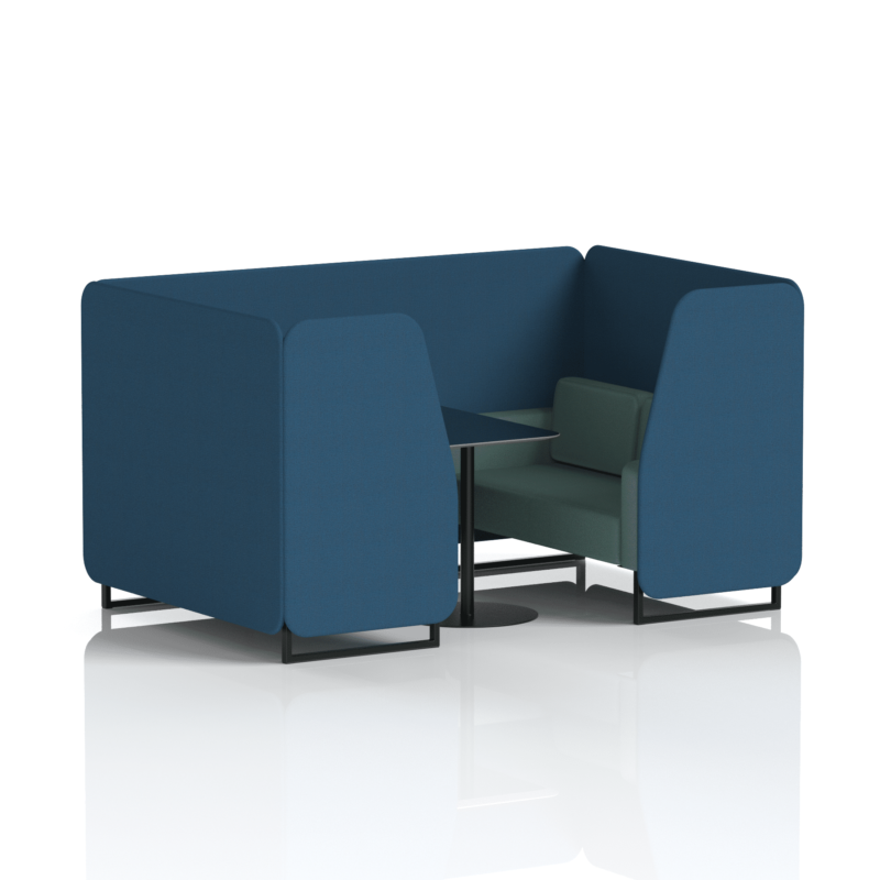 Brixworth Booth With Black Legs And Black Table In Two Tone - Image 59