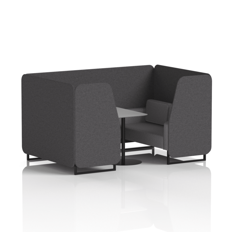 Brixworth Booth With Black Legs And Grey Table In Two Tone - Image 37