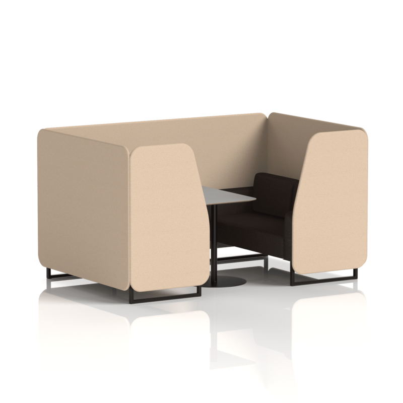 Brixworth Booth With Black Legs And Grey Table In Two Tone - Image 49