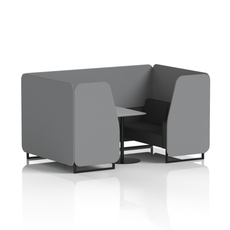 Brixworth Booth With Black Legs And Grey Table In Two Tone - Image 53