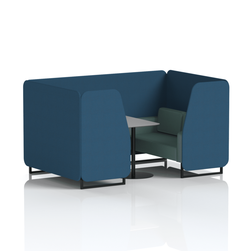 Brixworth Booth With Black Legs And Grey Table In Two Tone - Image 59