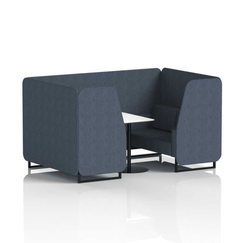 Brixworth Booth With Black Legs And White Table In Single Tone - Image 33