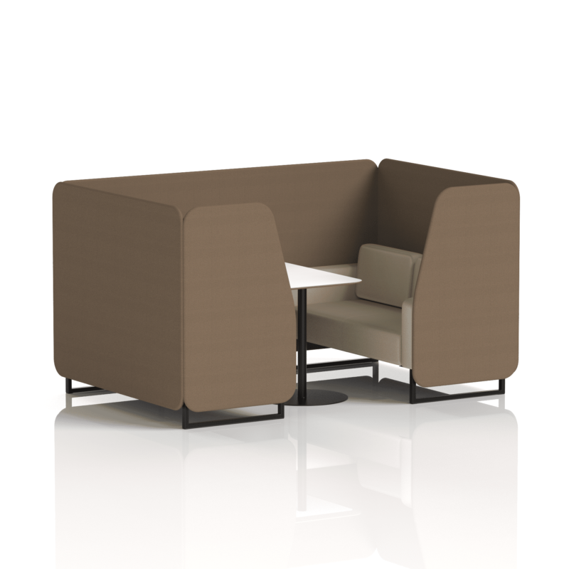 Brixworth Booth With Black Legs And White Table In Two Tone - Image 57