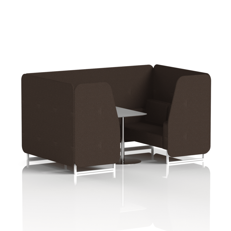 Brixworth Booth With White Legs And Grey Table In Single Tone - Image 54