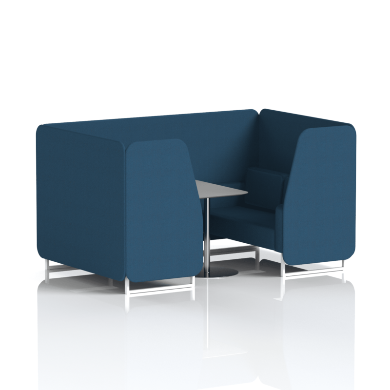 Brixworth Booth With White Legs And Grey Table In Single Tone - Image 59