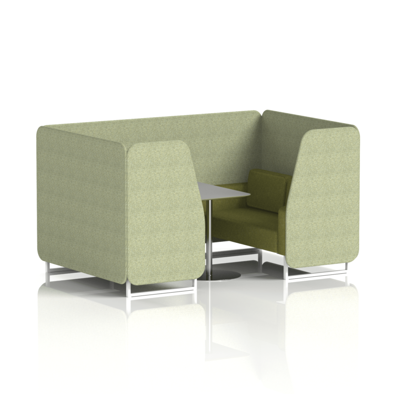 Brixworth Booth With White Legs And Grey Table In Two Tone - Image 31
