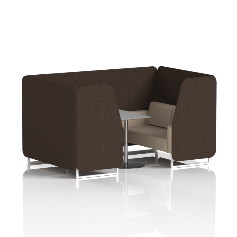 Brixworth Booth With White Legs And Grey Table In Two Tone - Image 54