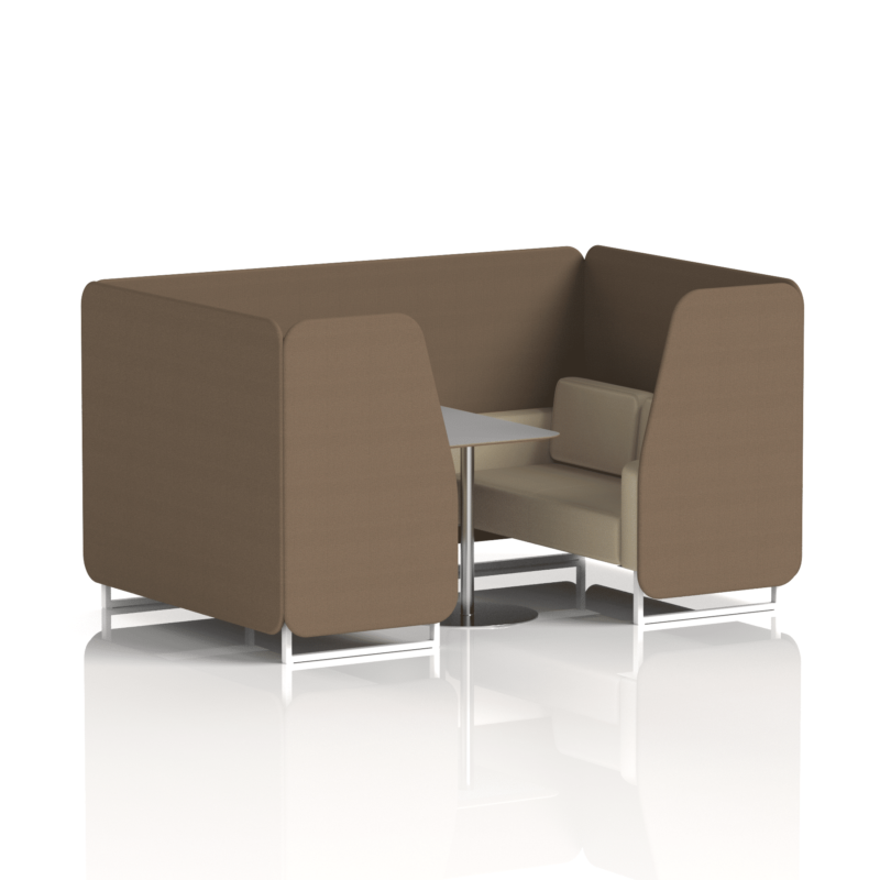 Brixworth Booth With White Legs And Grey Table In Two Tone - Image 57