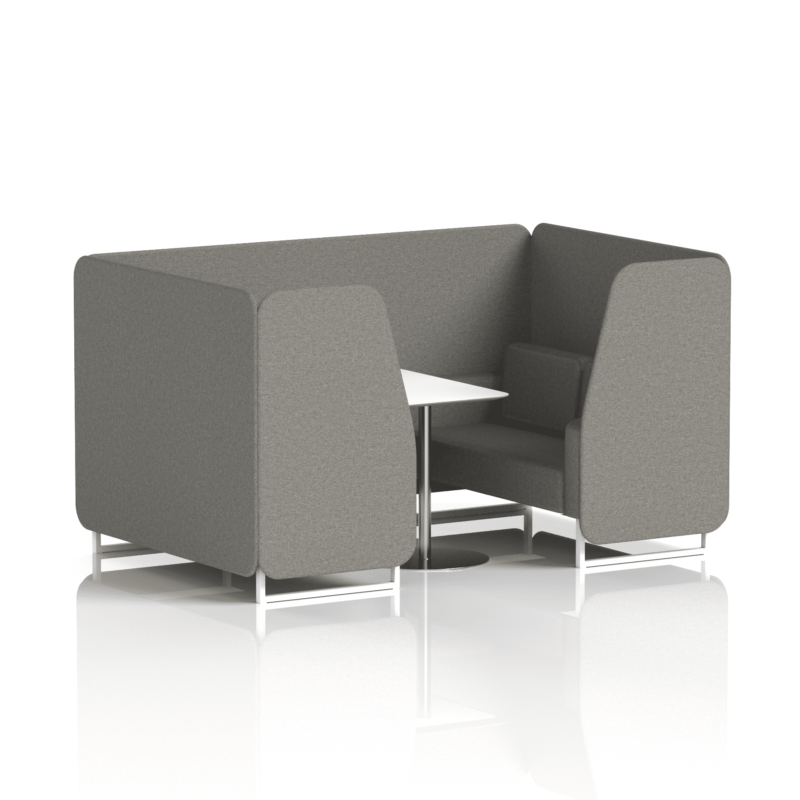 Brixworth Booth With White Legs And White Table In Single Tone - Image 40