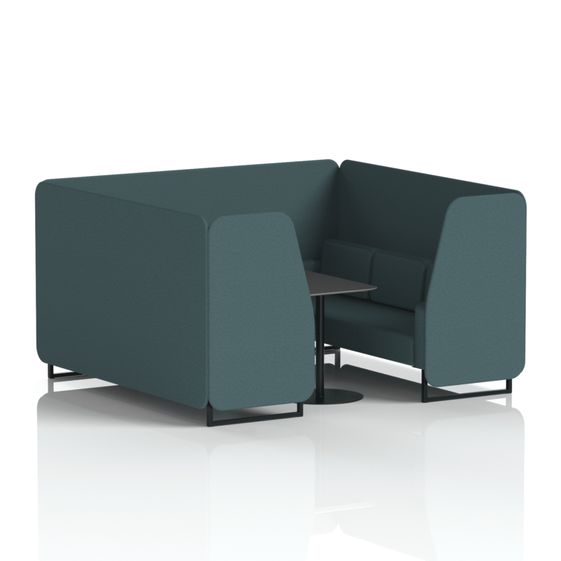 Brixworth Booth With Black Legs And Black Table In Single Tone - Image 71