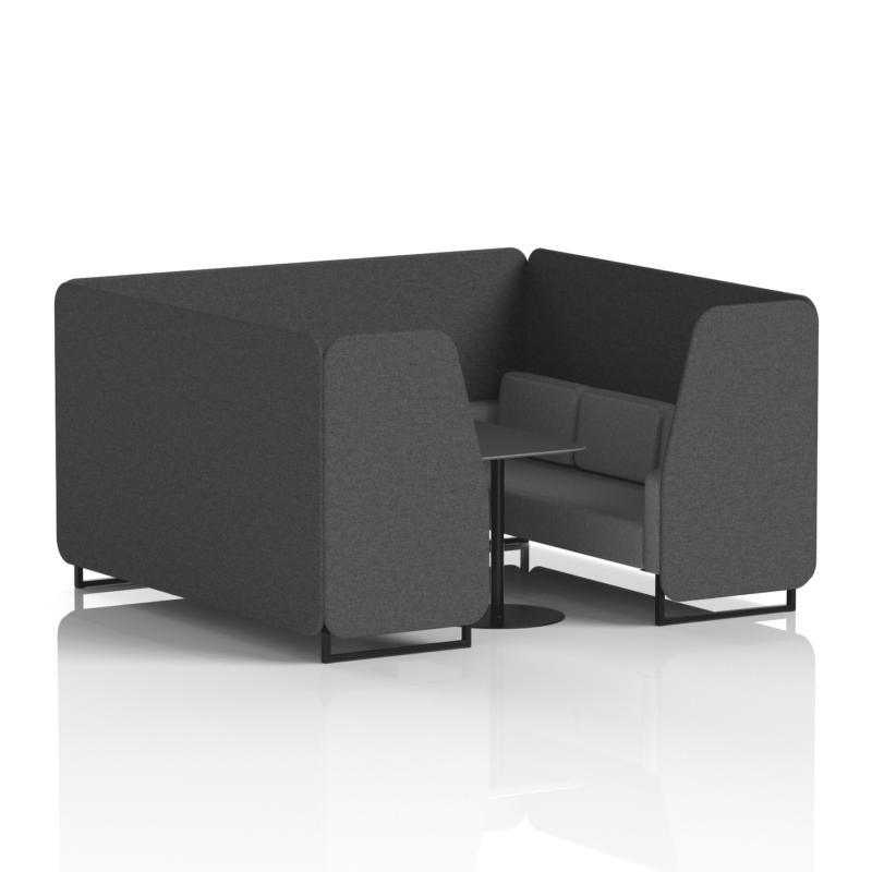 Brixworth Booth With Black Legs And Black Table In Two Tone - Image 67