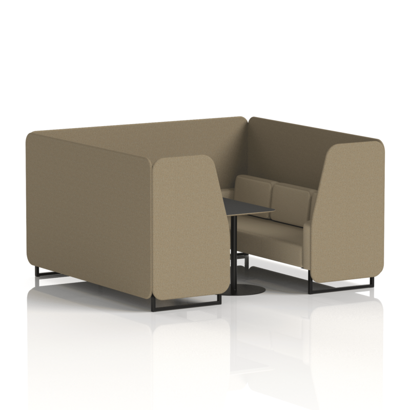 Brixworth Booth With Black Legs And Black Table In Two Tone - Image 73