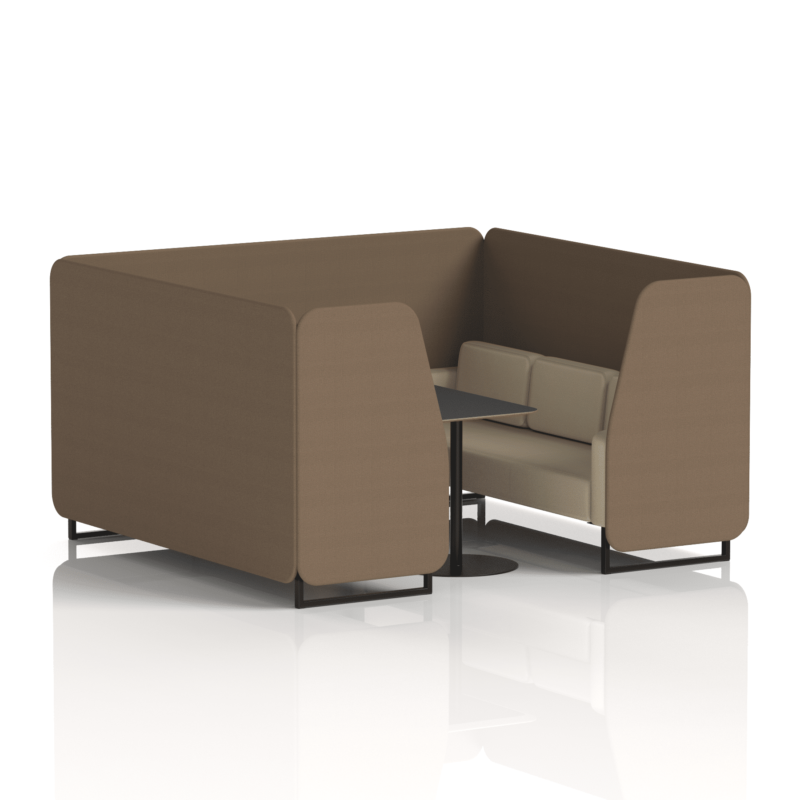 Brixworth Booth With Black Legs And Black Table In Two Tone - Image 87