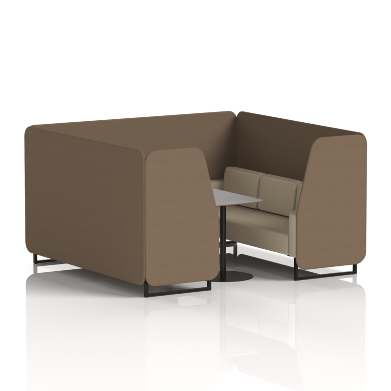 Brixworth Booth With Black Legs And Grey Table In Two Tone - Image 87