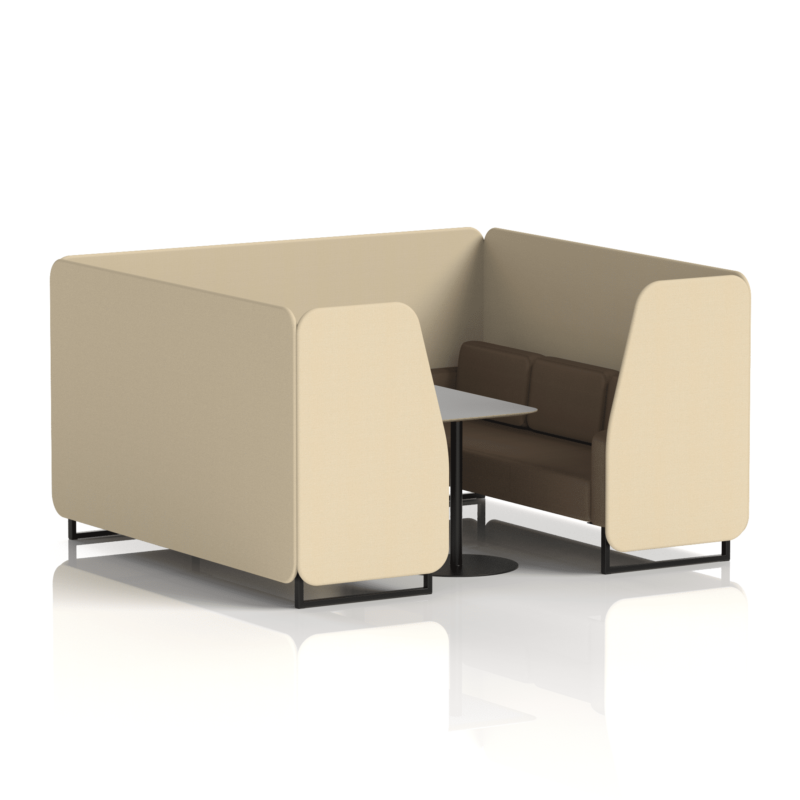 Brixworth Booth With Black Legs And Grey Table In Two Tone - Image 90