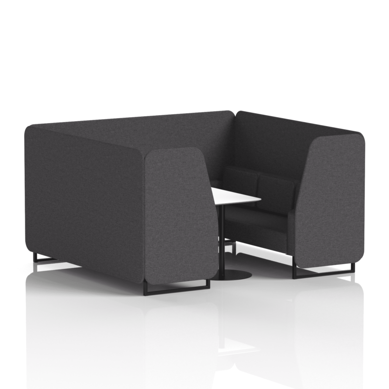 Brixworth Booth With Black Legs And White Table In Single Tone - Image 67