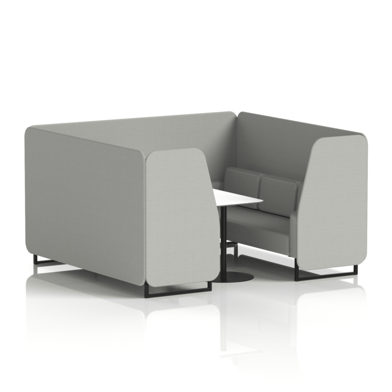 Brixworth Booth With Black Legs And White Table In Single Tone - Image 88