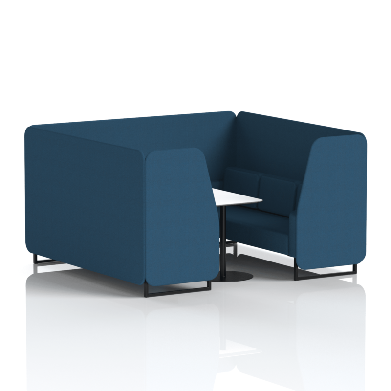 Brixworth Booth With Black Legs And White Table In Single Tone - Image 89
