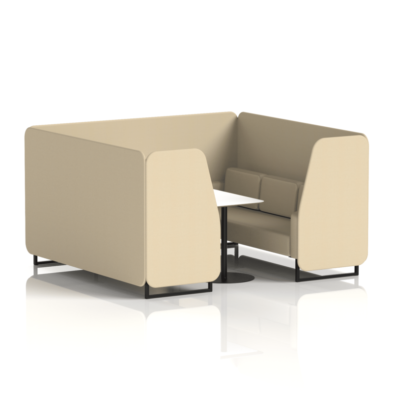 Brixworth Booth With Black Legs And White Table In Single Tone - Image 90