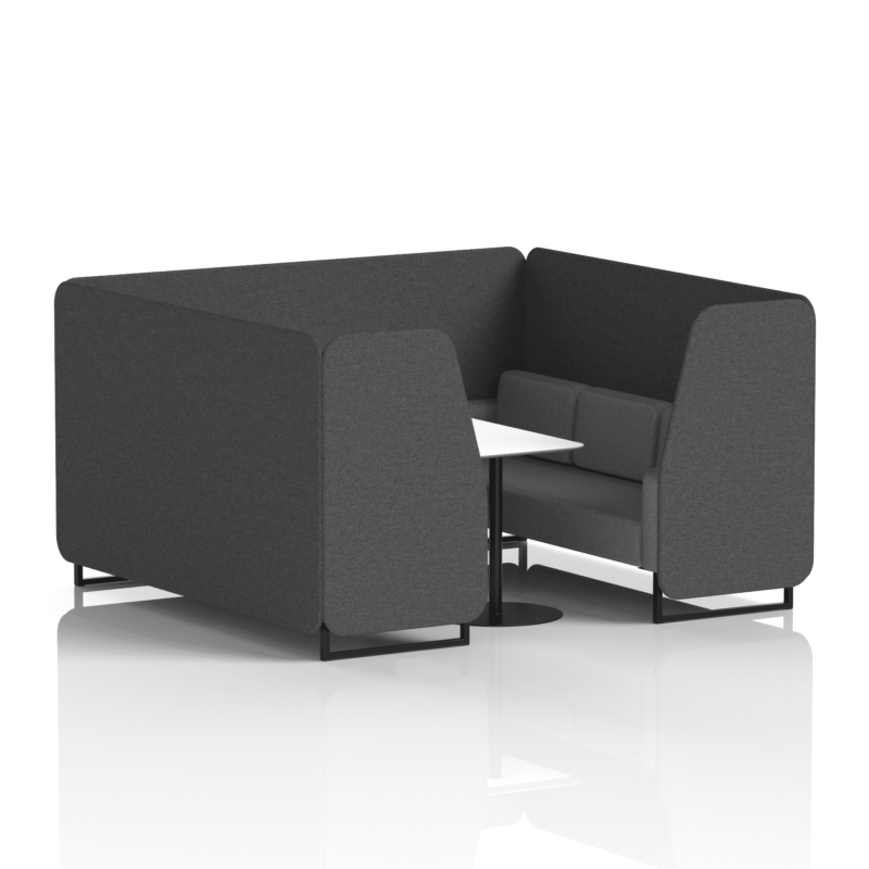 Brixworth Booth With Black Legs And White Table In Two Tone - Image 67