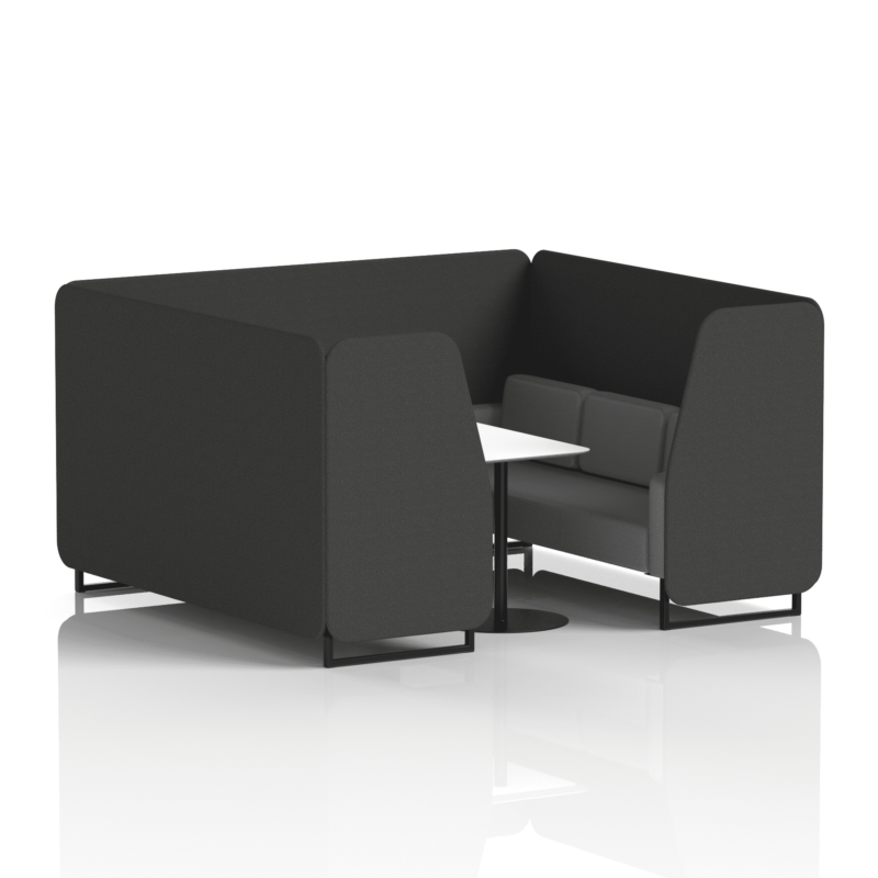 Brixworth Booth With Black Legs And White Table In Two Tone - Image 81