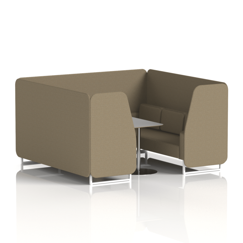 Brixworth Booth With White Legs And Grey Table In Single Tone - Image 73