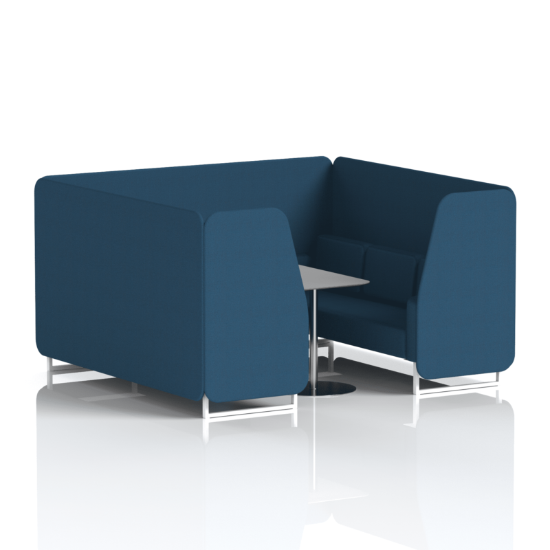 Brixworth Booth With White Legs And Grey Table In Single Tone - Image 89