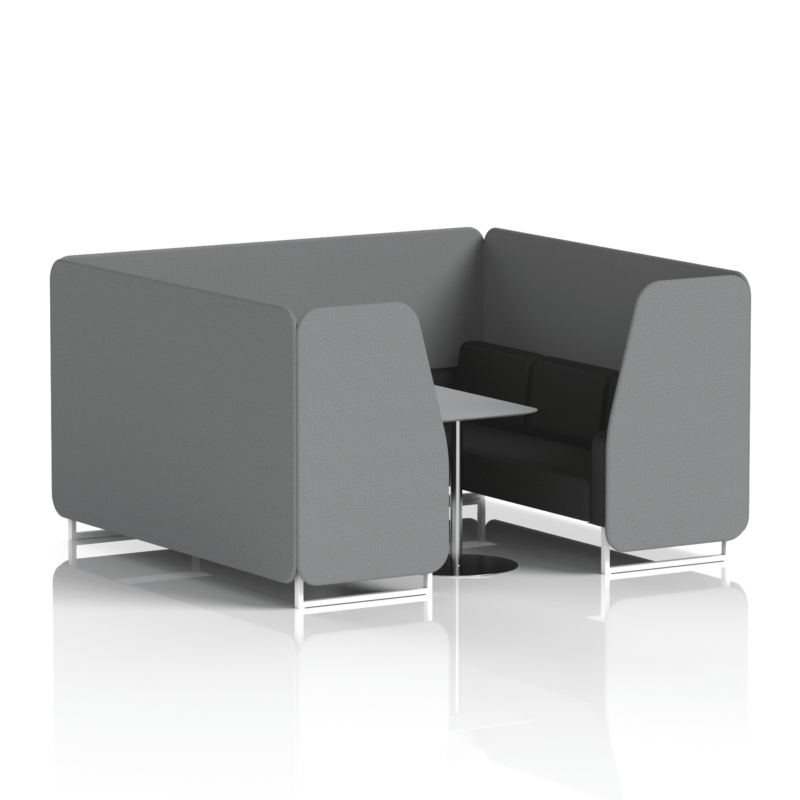 Brixworth Booth With White Legs And Grey Table In Two Tone - Image 83