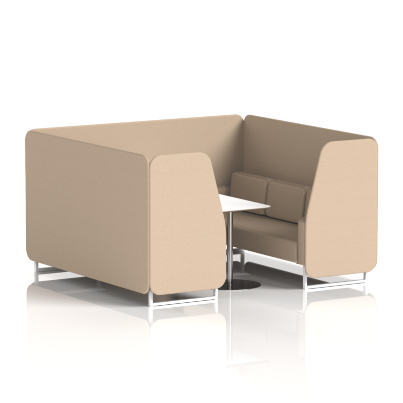 Brixworth Booth With White Legs And White Table In Single Tone - Image 79