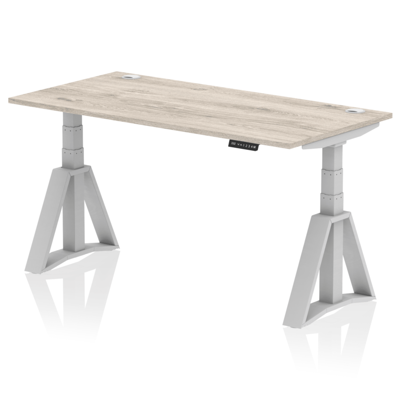 Air Height Adjustable Desk With Cable Ports With Piste Foot - Image 45