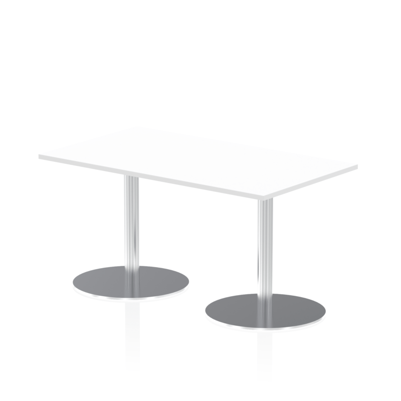 Italia Rectangular Poseur Table Silver Leg - Image 15