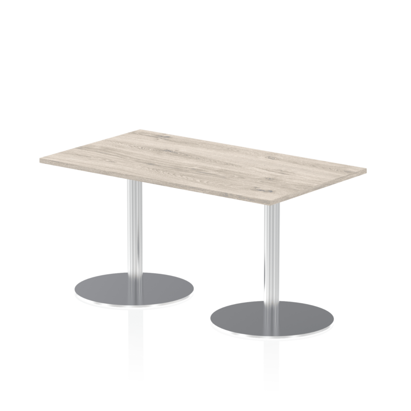 Italia Rectangular Poseur Table Silver Leg - Image 18
