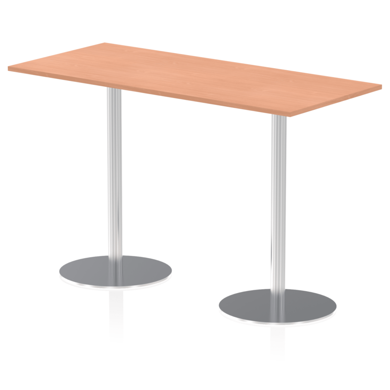 Italia Rectangular Poseur Table Silver Leg - Image 43