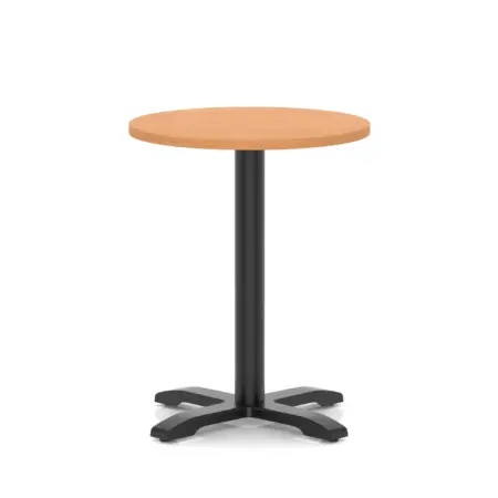 Italia Round Poseur Table With Cross Base Black Leg
