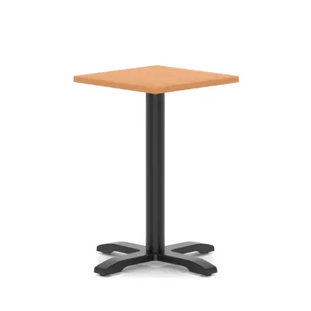 Italia Square Poseur Table With Cross Base Black Leg
